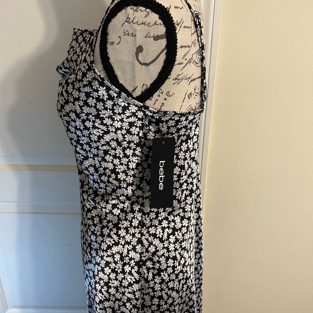 Bebe Elegant Black and Silver Slip Dress - Picture 4 of 5